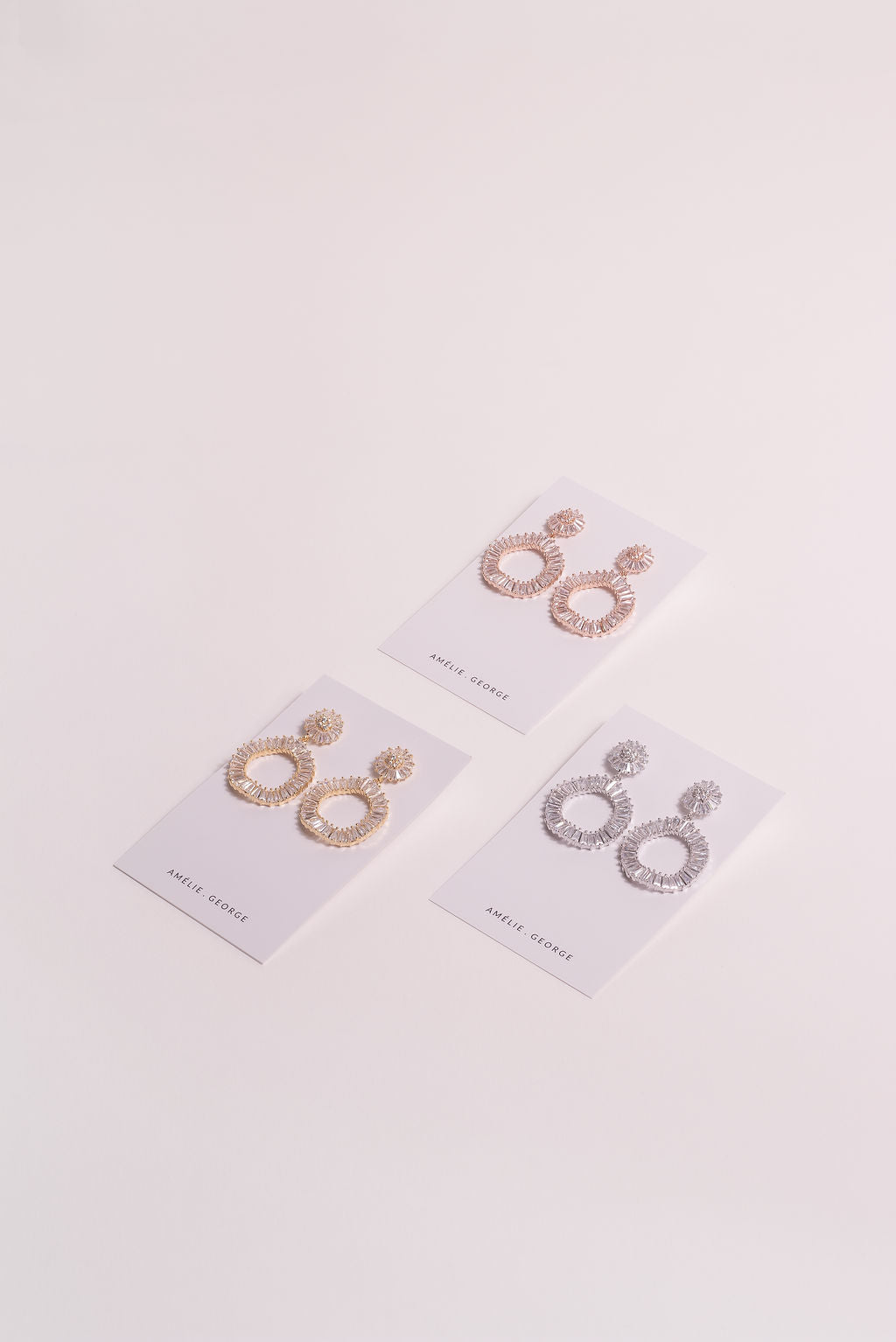 WILLOW - Statement diamond hoop Hochzeitsohrringe