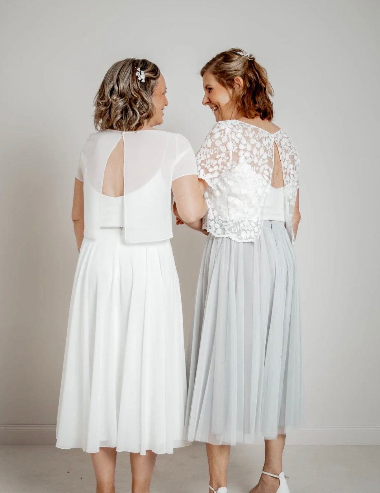 Lani Braut Oberteil – Chiffon Top für schlichte, moderne Bridal Looks