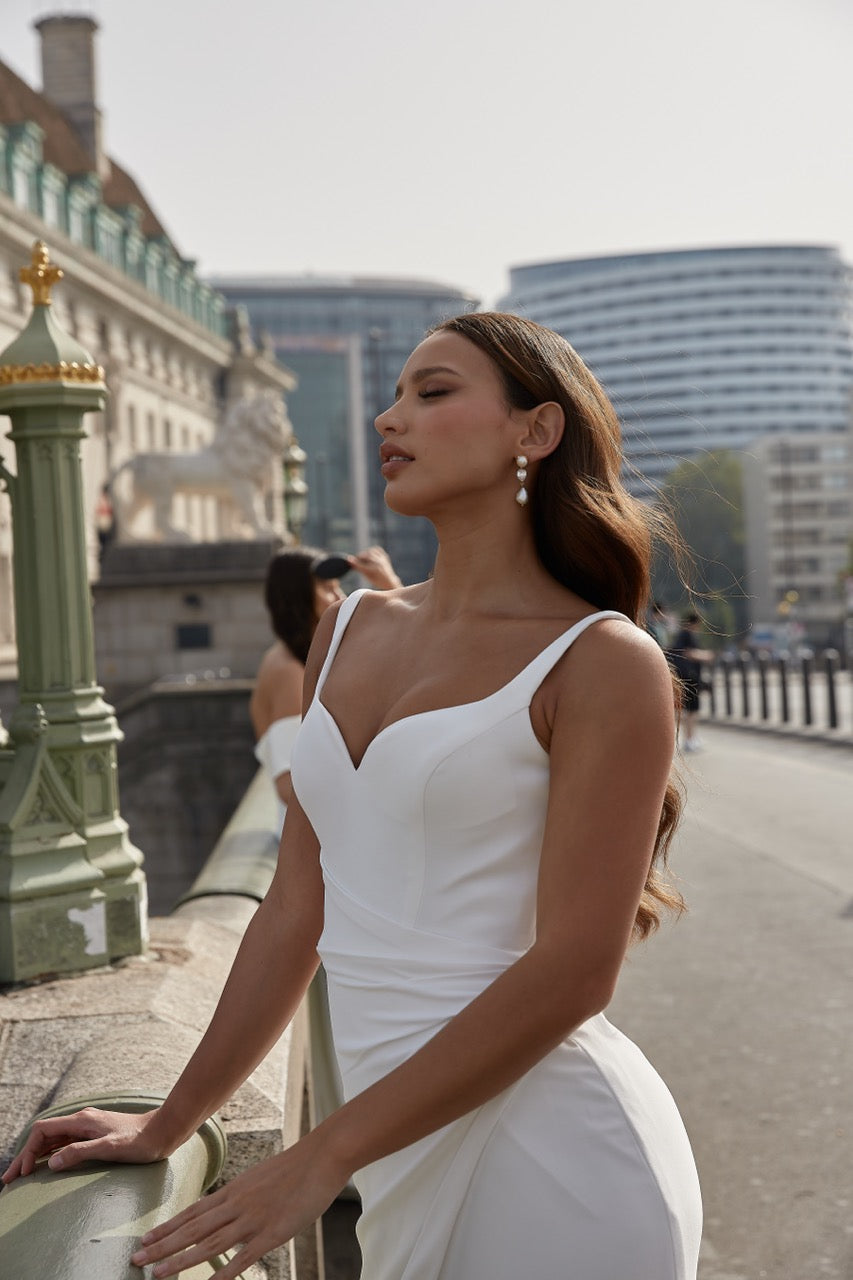 Celine Brautohrringe Zirkonia und Perlen